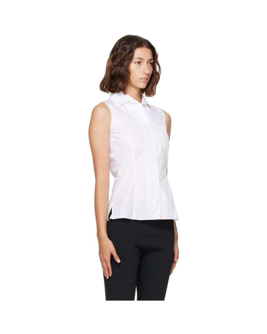 Flore Flore White Rosie Sleeveless Shirt