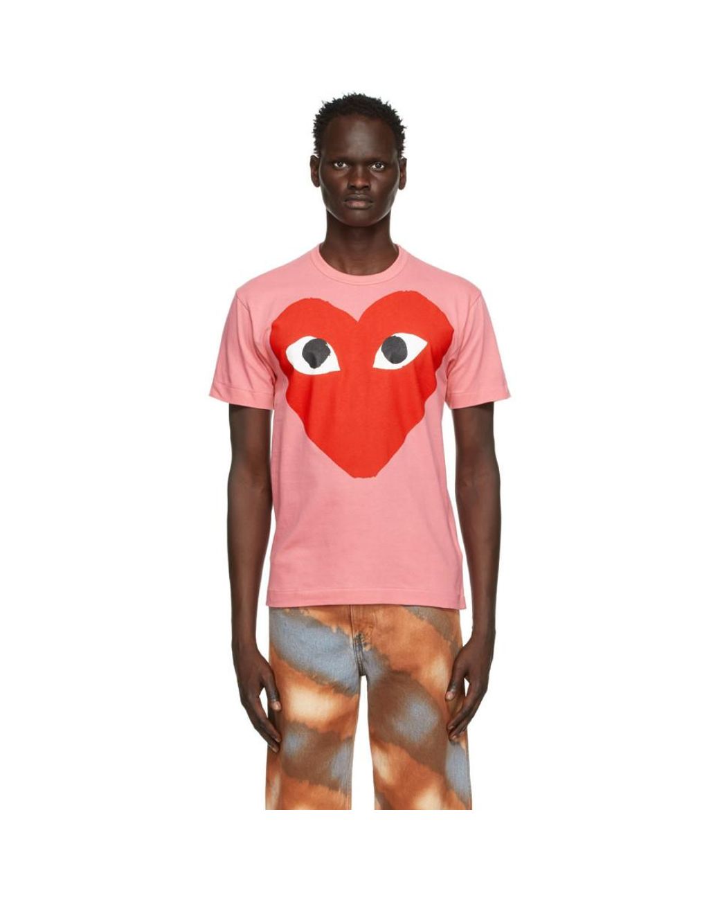 pink heart comme des garcons shirt