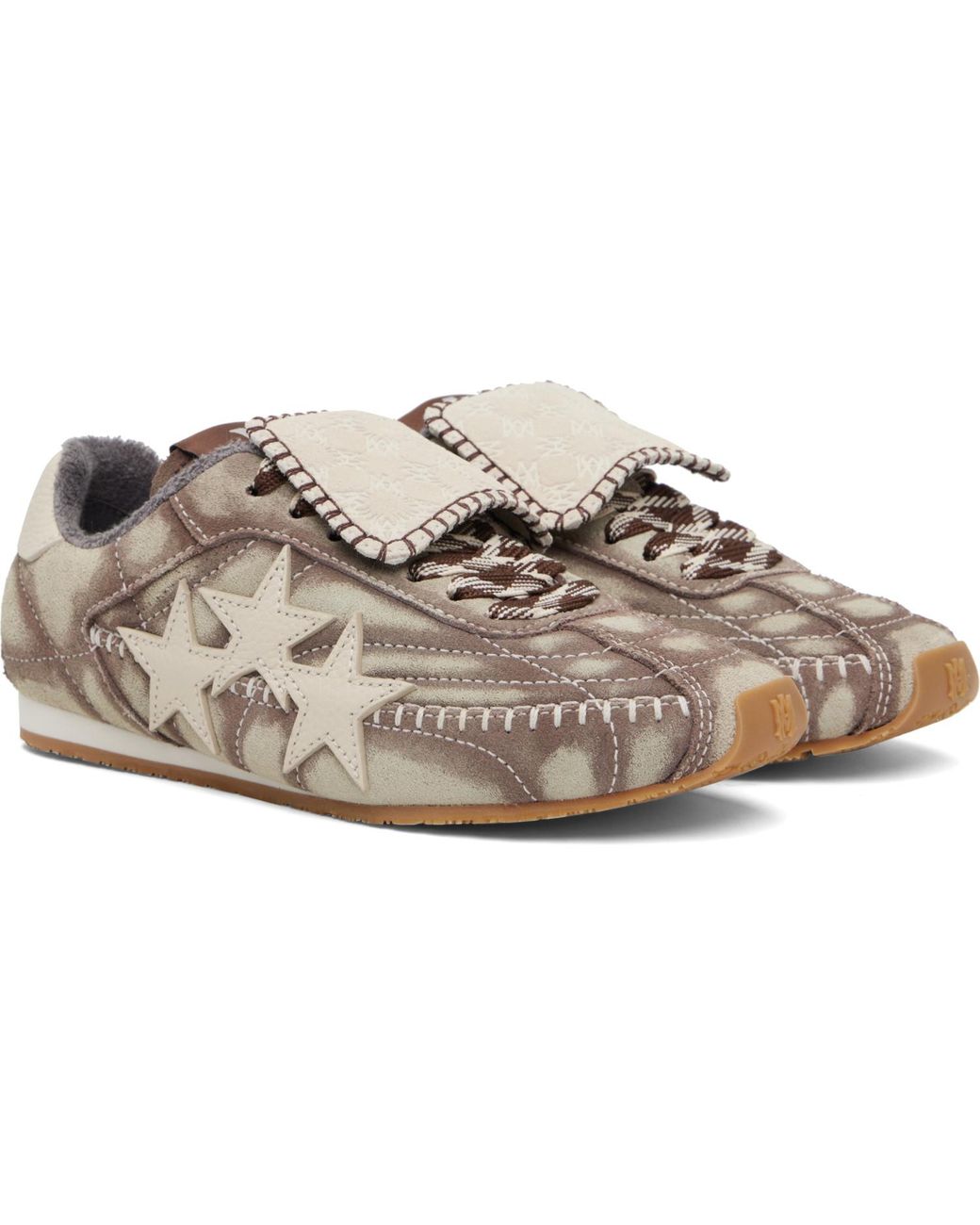 Amiri Gray Taupe Pacific Flat Sneakers