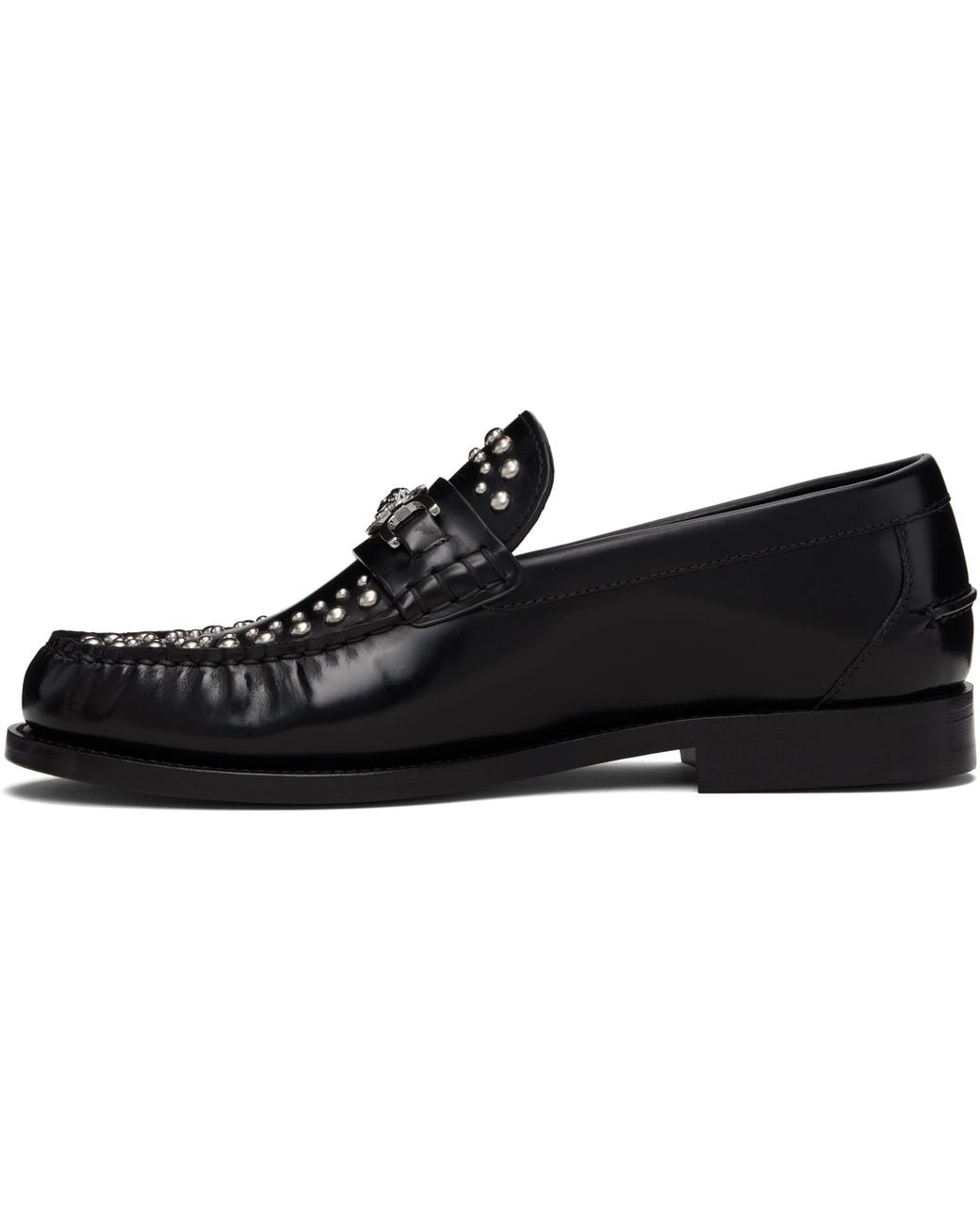 メンズ Versace ブラック メドゥーサ '95 エンベリッシュド ローファー Black