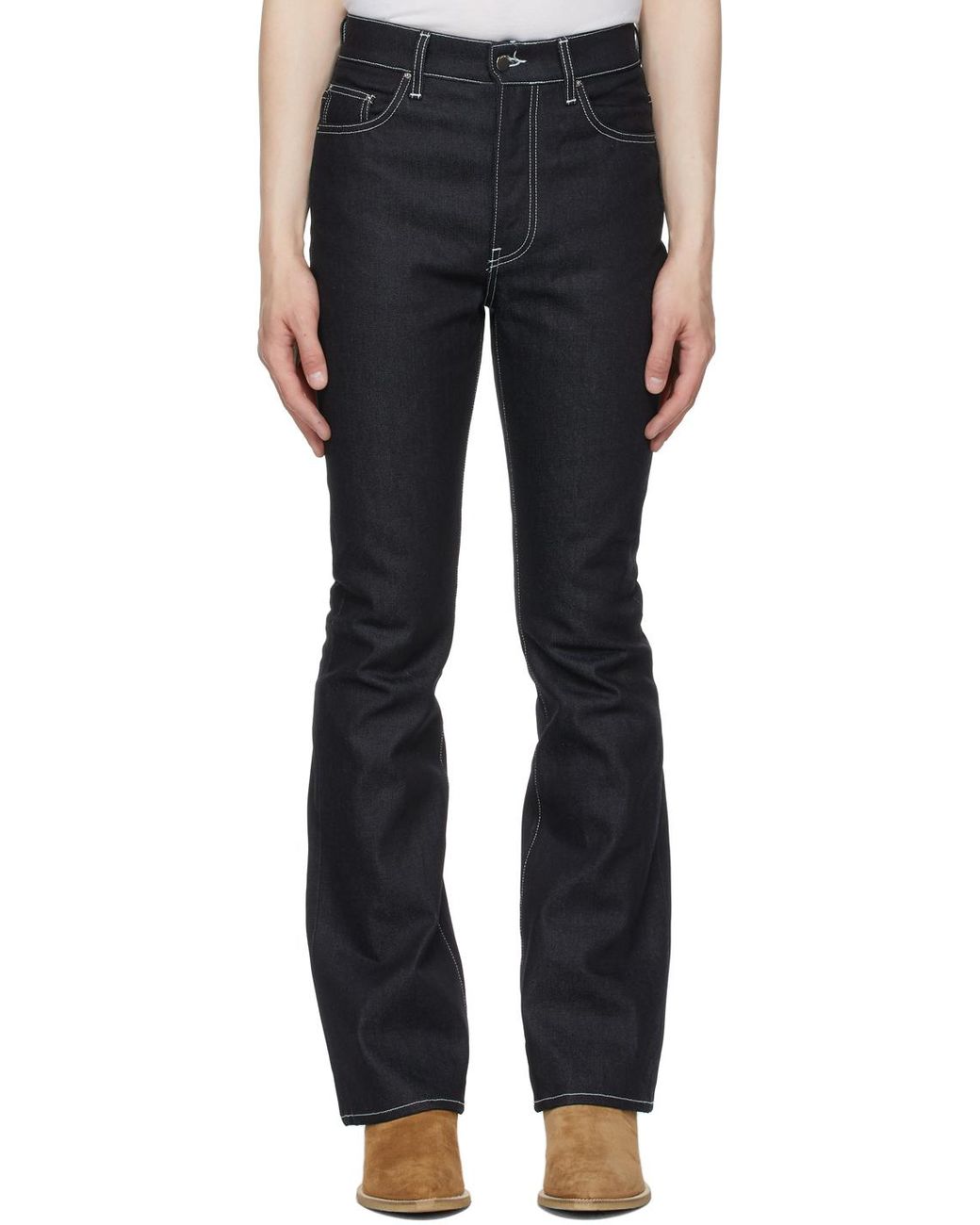 Amiri Denim Indigo Flare Leg Jeans in 