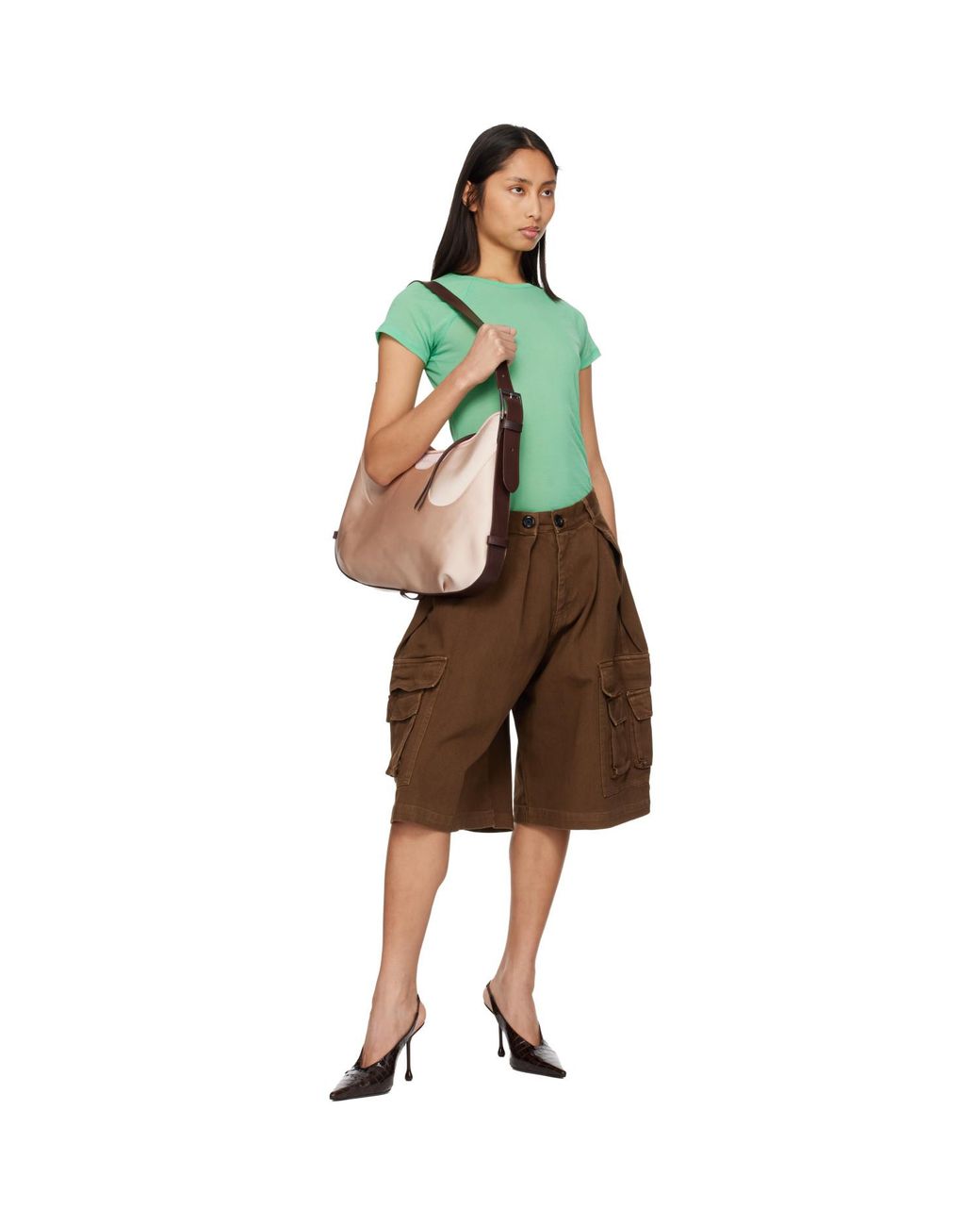 Abra Natural Satin Ballerina Bag
