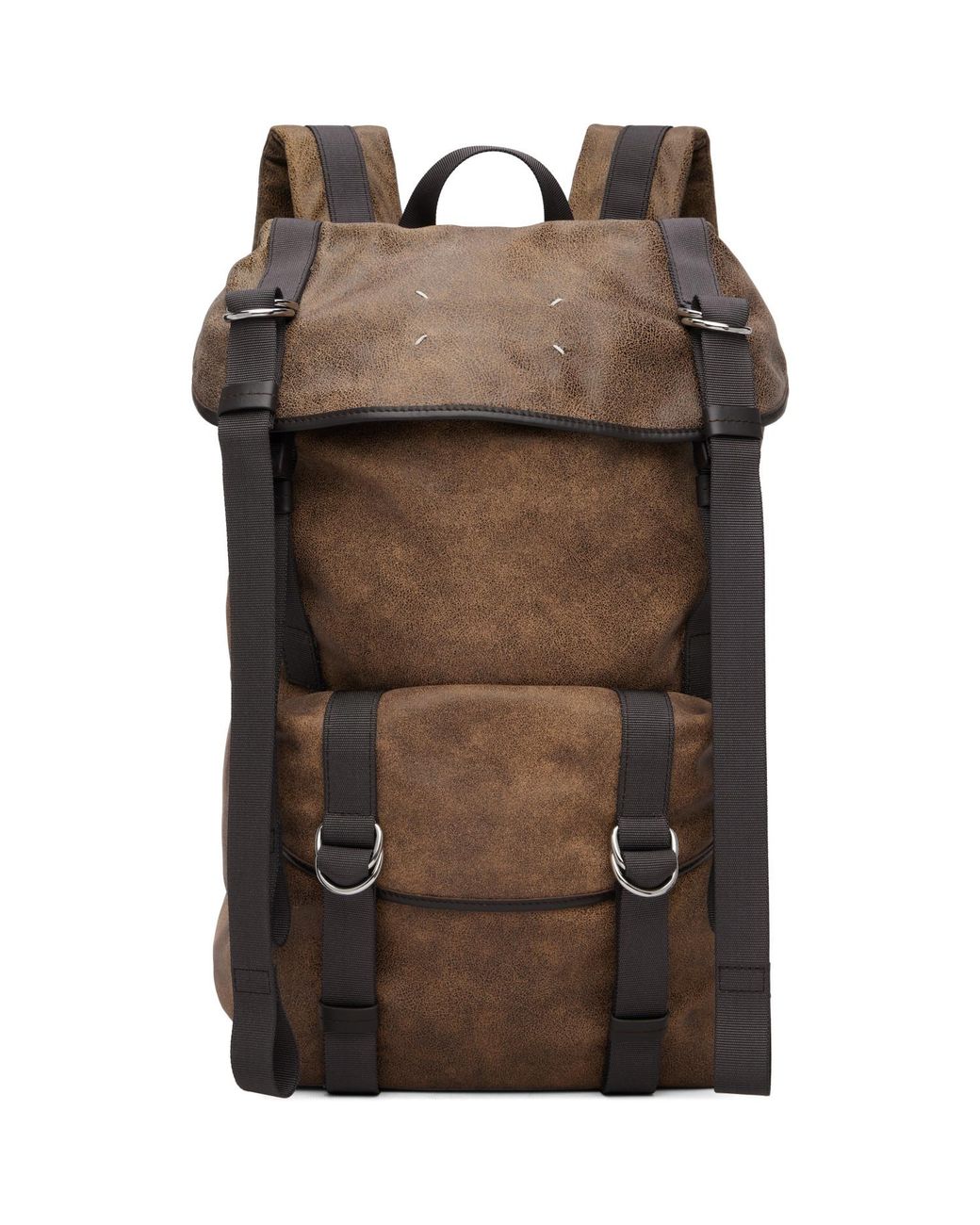 Maison Margiela Brown High Tech Medium Backpack for men