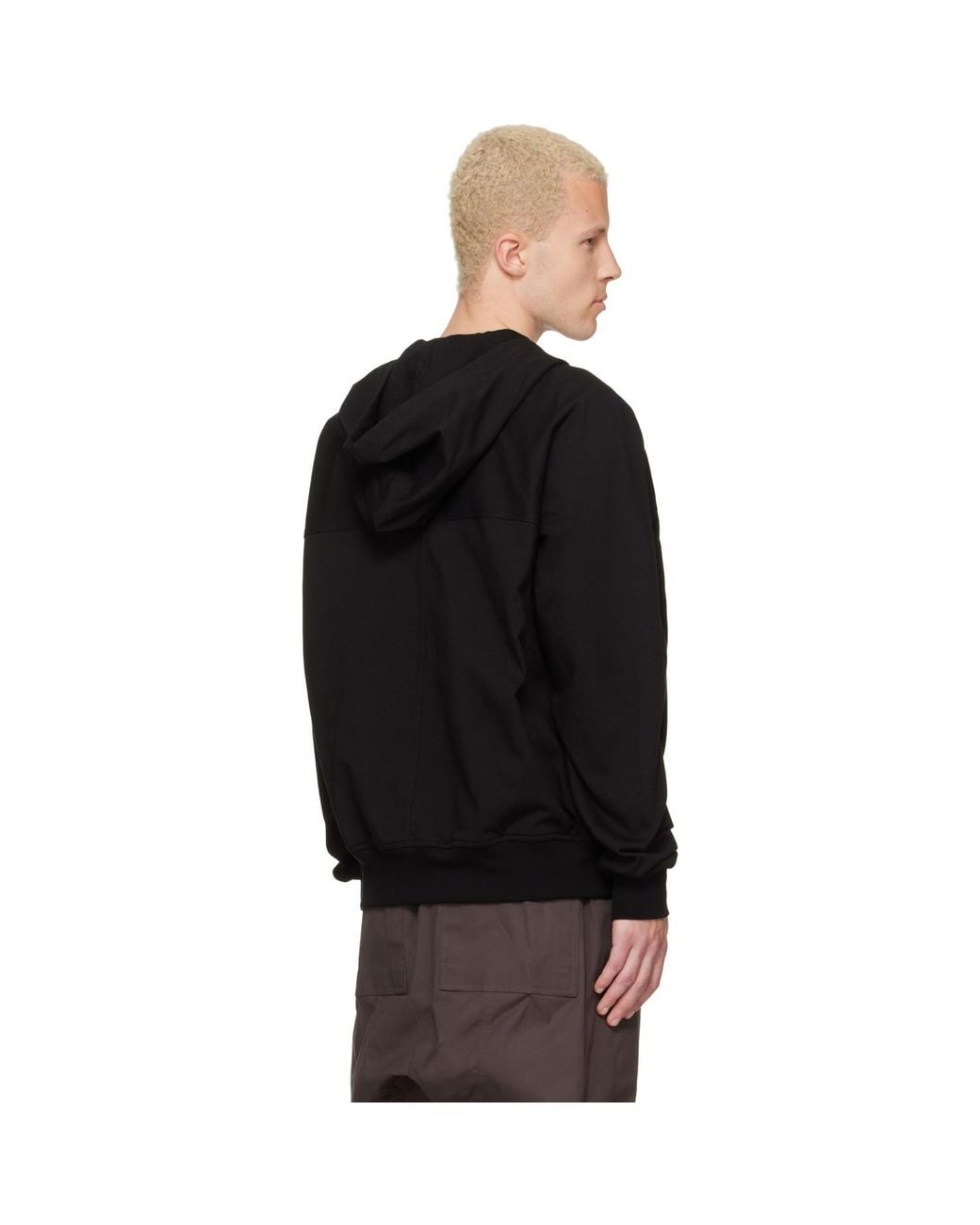 Rick Owens Black Tower Windbreaker Hoodie for men