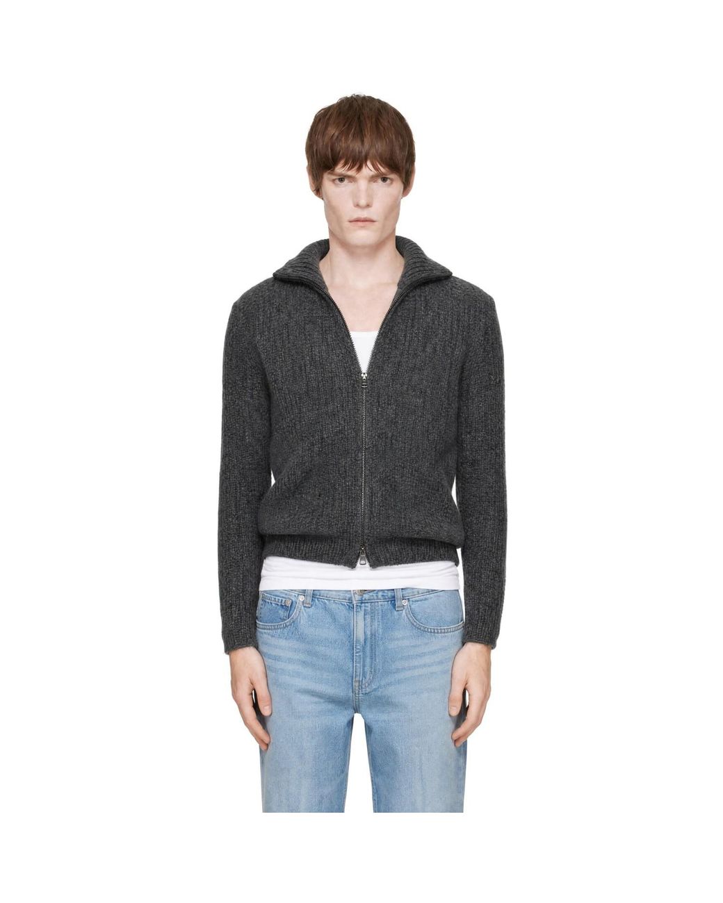 Moncler Black Zip Cardigan for men