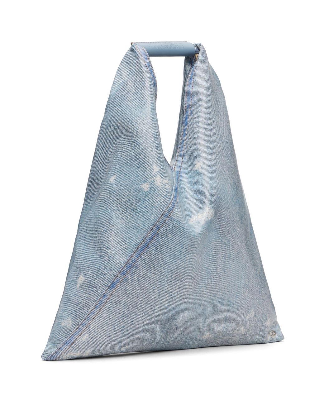 MM6 by Maison Margiela Blue Small Triangle Tote
