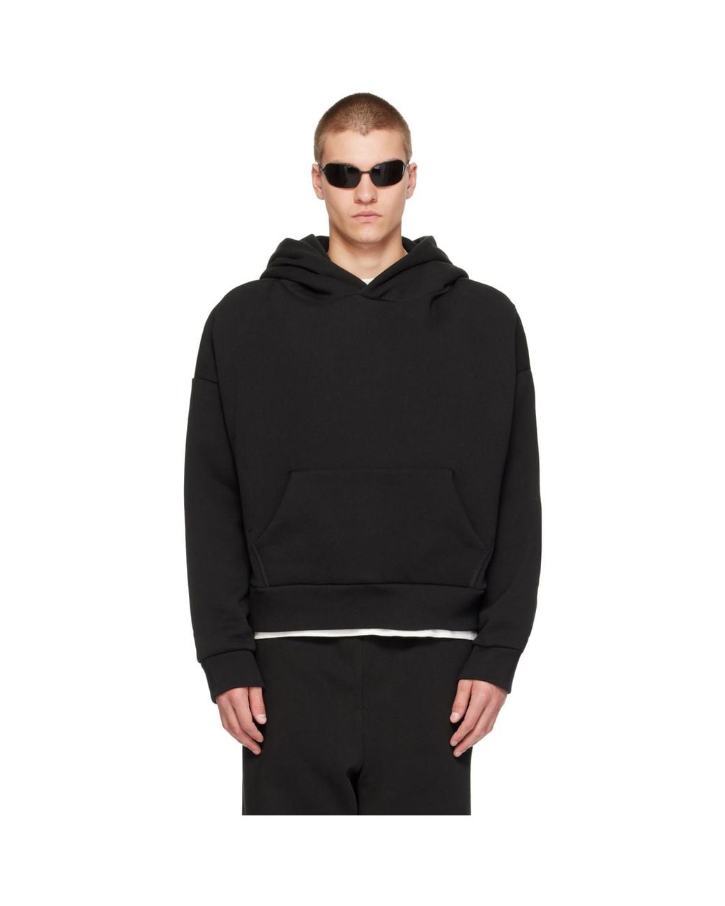 Entire studios Black Heavy Hoodie for men