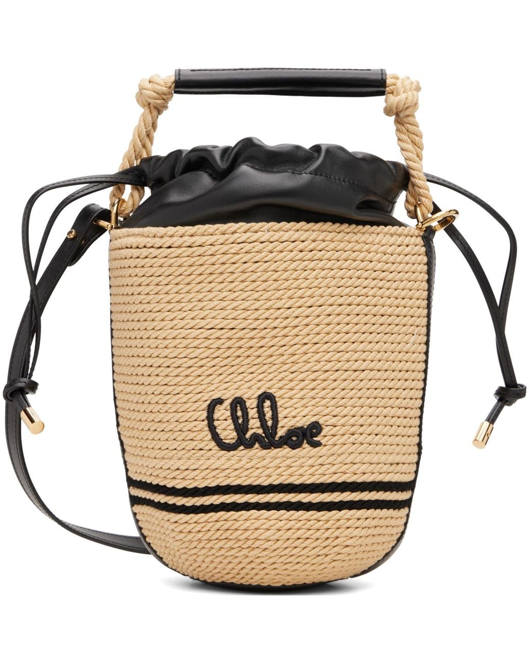 Chloé Black Soleil' Cord Bucket Bag