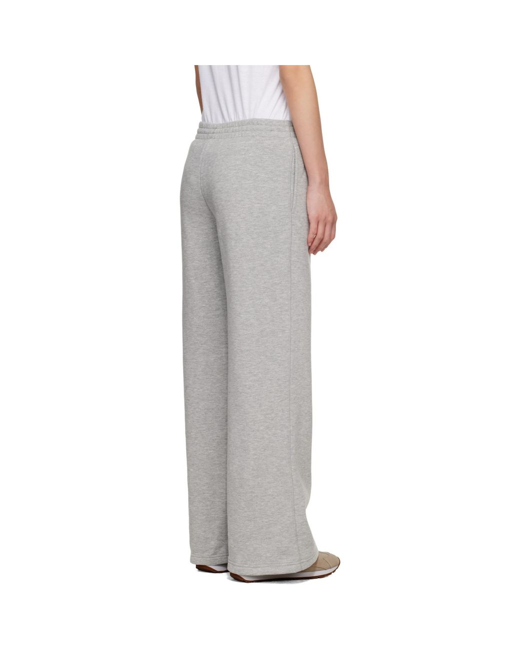 Anine Bing White Kacey Monogram Sweatpants