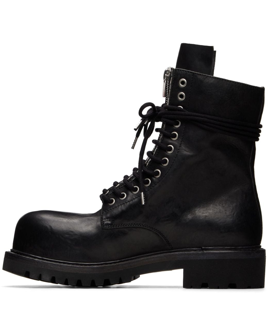 A Diciannoveventitre Black Fiore Prisma Combat Z Boots for men