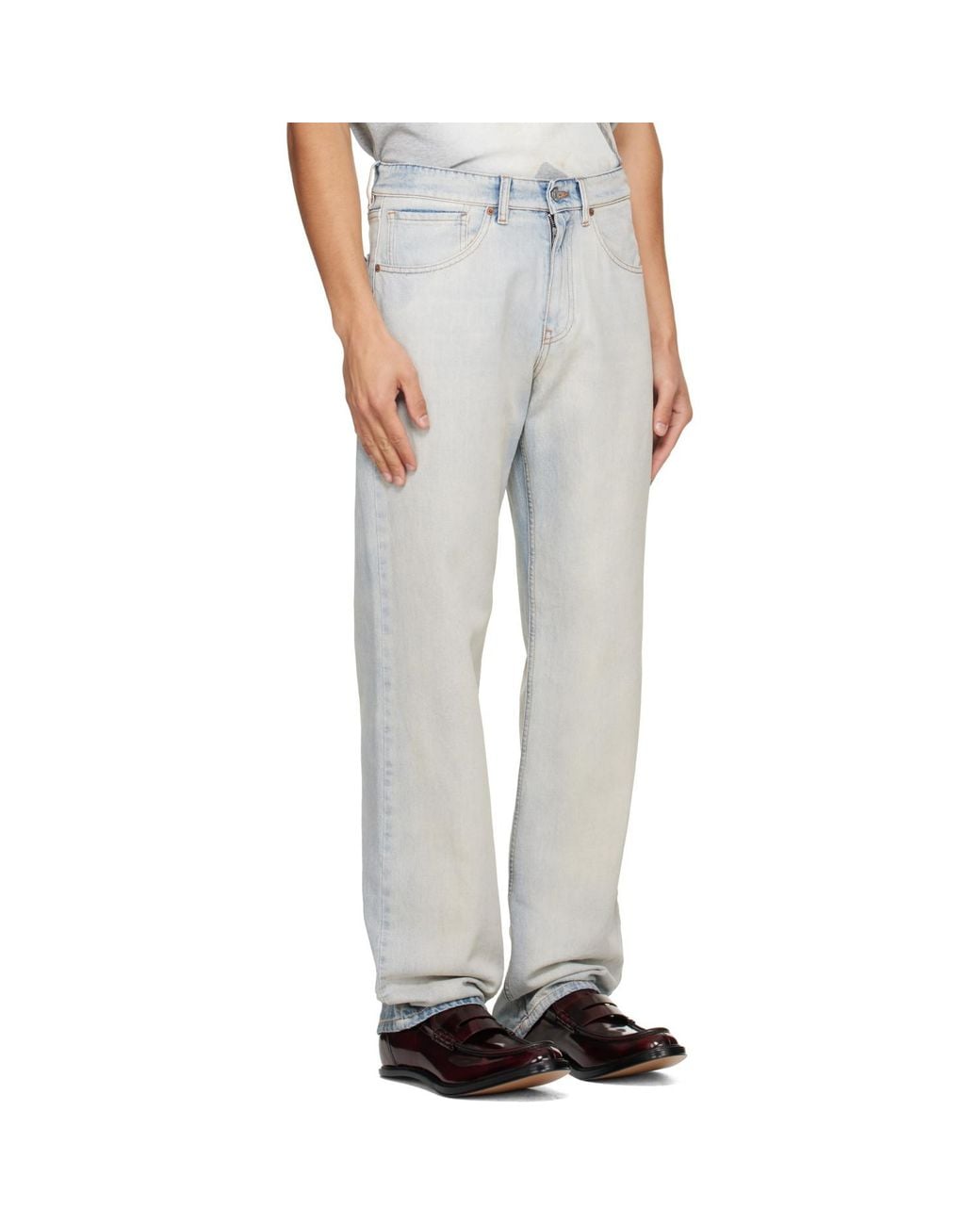 MM6 by Maison Margiela Gray Washed Jeans for men