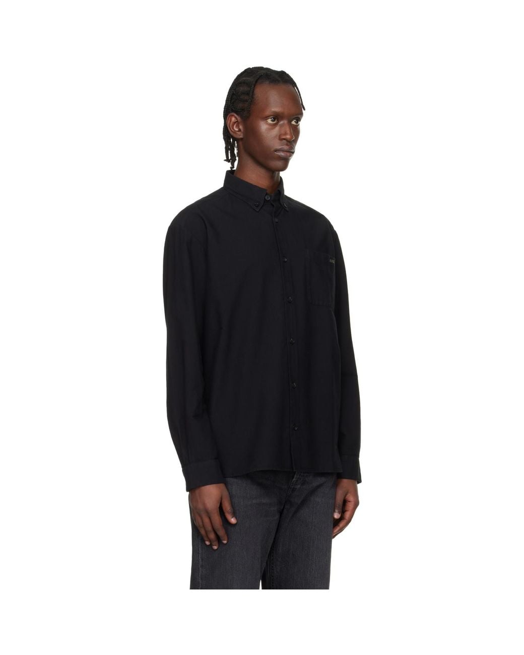 A.P.C. Black Mateo Logo Shirt for men