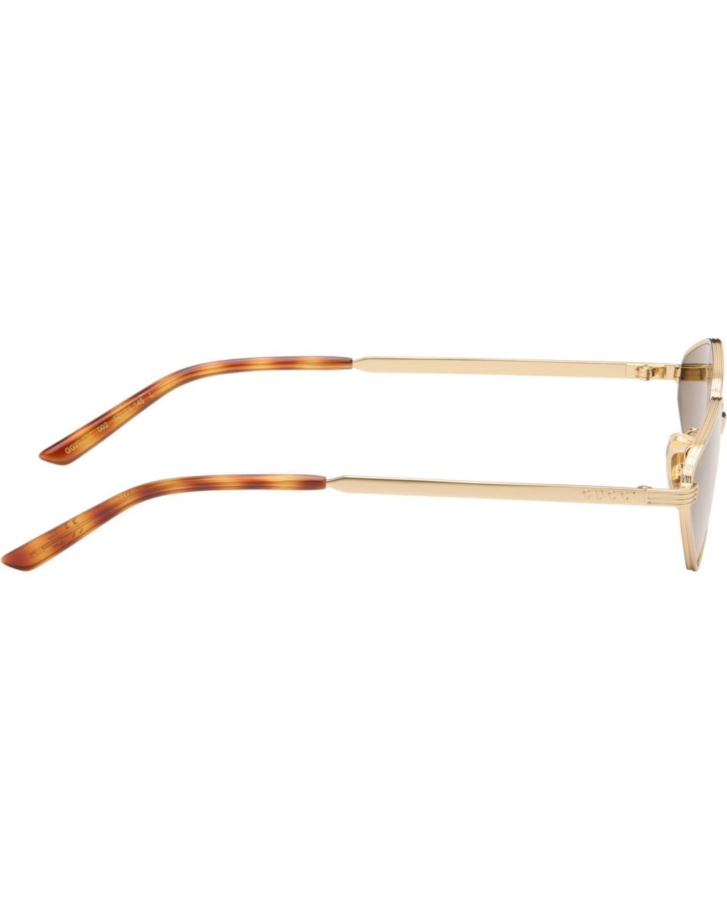 Gucci Brown Geometric-Frame Sunglasses for men