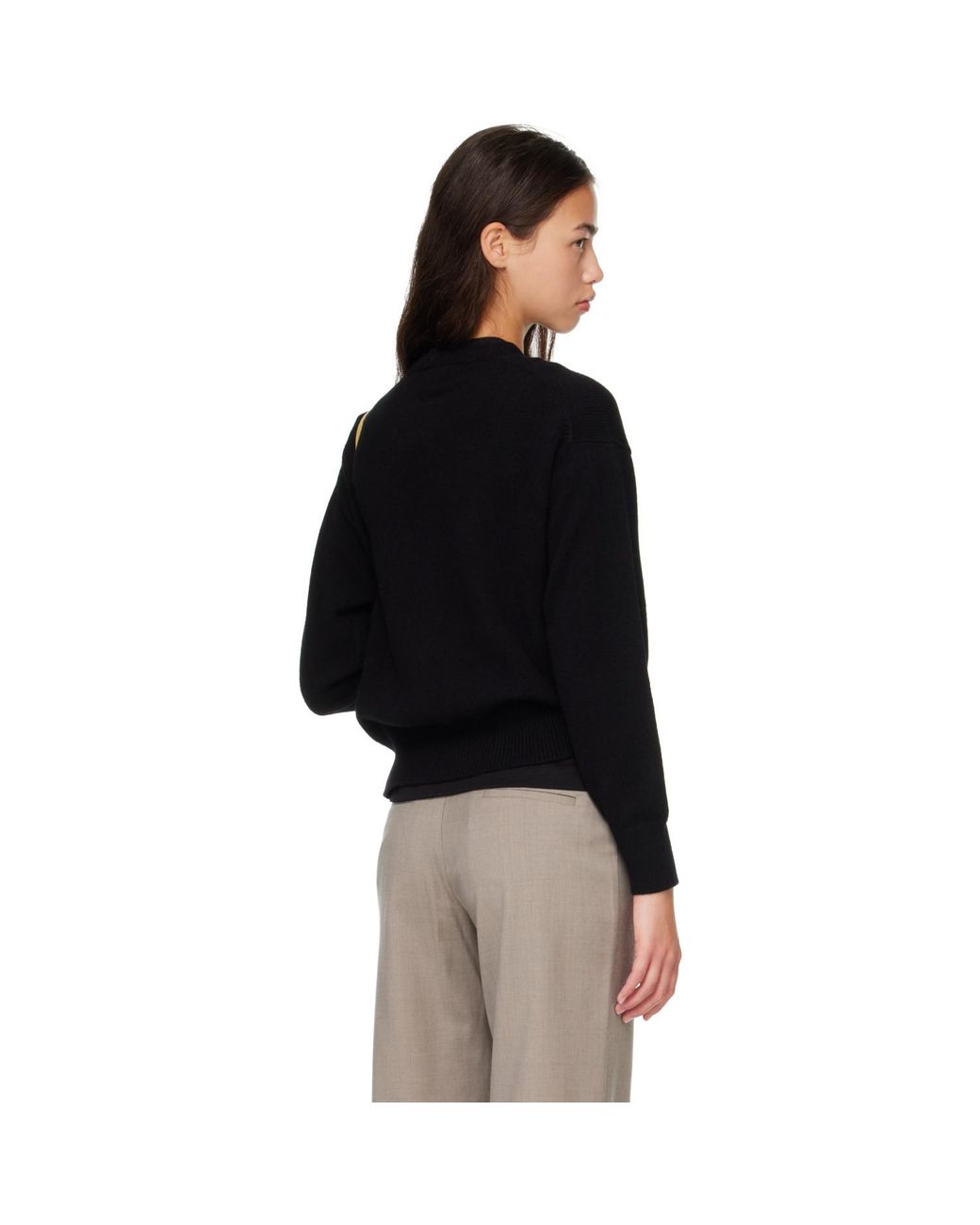 &Daughter Black Ada Crewneck Cardigan