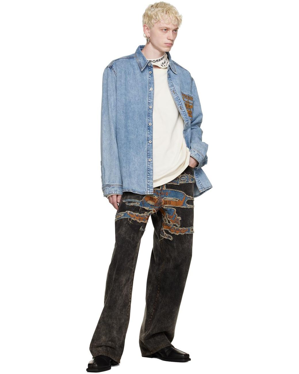 メンズ Y. Project シルバー Mini Fuck U ピアス メタリック | Lyst