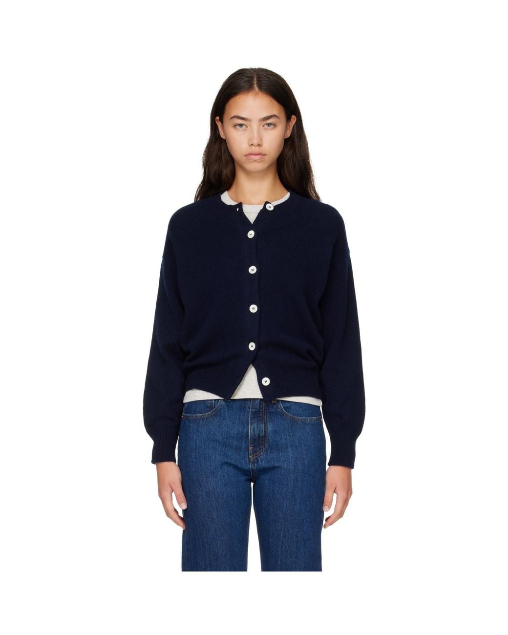 &Daughter Blue Ada Crewneck Cardigan