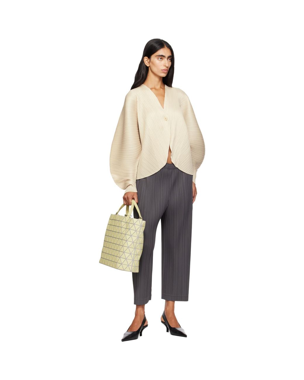 Issey Miyake Metallic Crystal Matte Bag