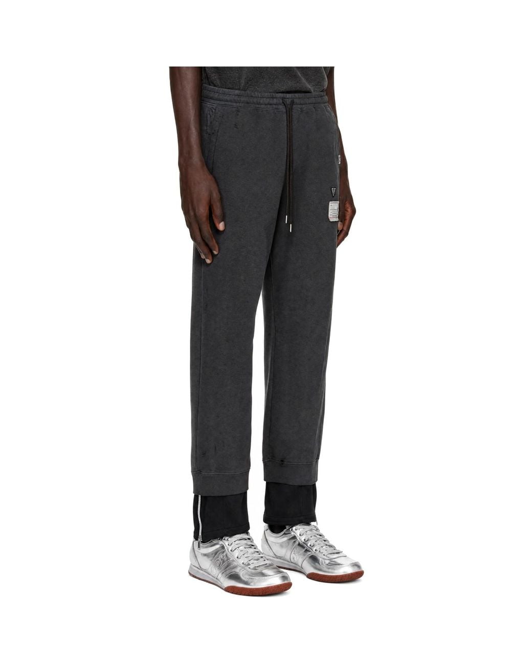 Maison Mihara Yasuhiro Black 'Track Pants Layered' Sweatpants for men