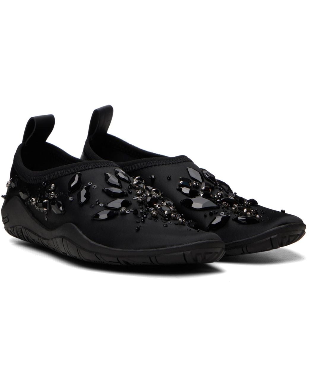 Jil Sander Black Elbe Slipper Sneakers
