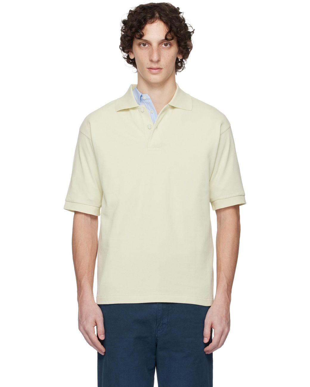 トップス AURALEE Super Fine Cotton Pique Polo auralee-super-fine-cotton-
