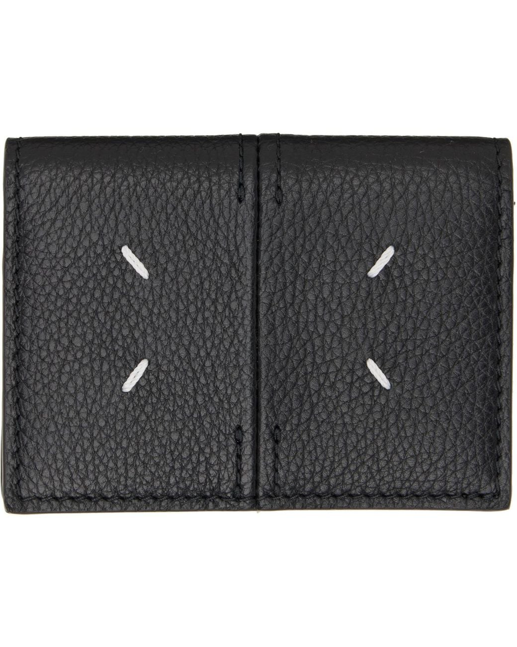 Maison Margiela Black Leather Card Holder for men