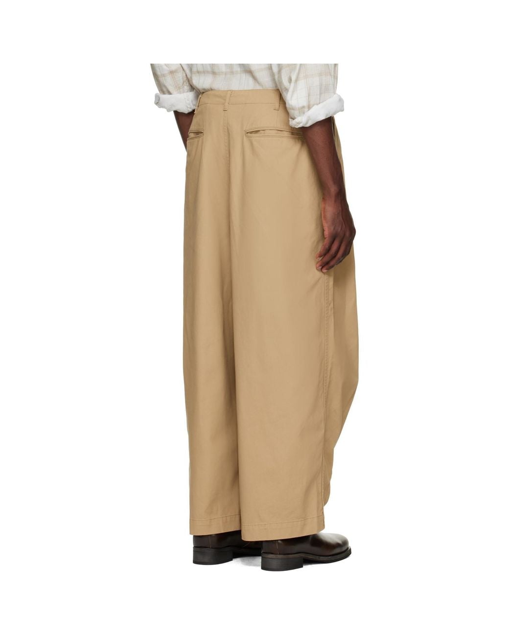 Needles Natural Khaki H.D. Military Trousers for men