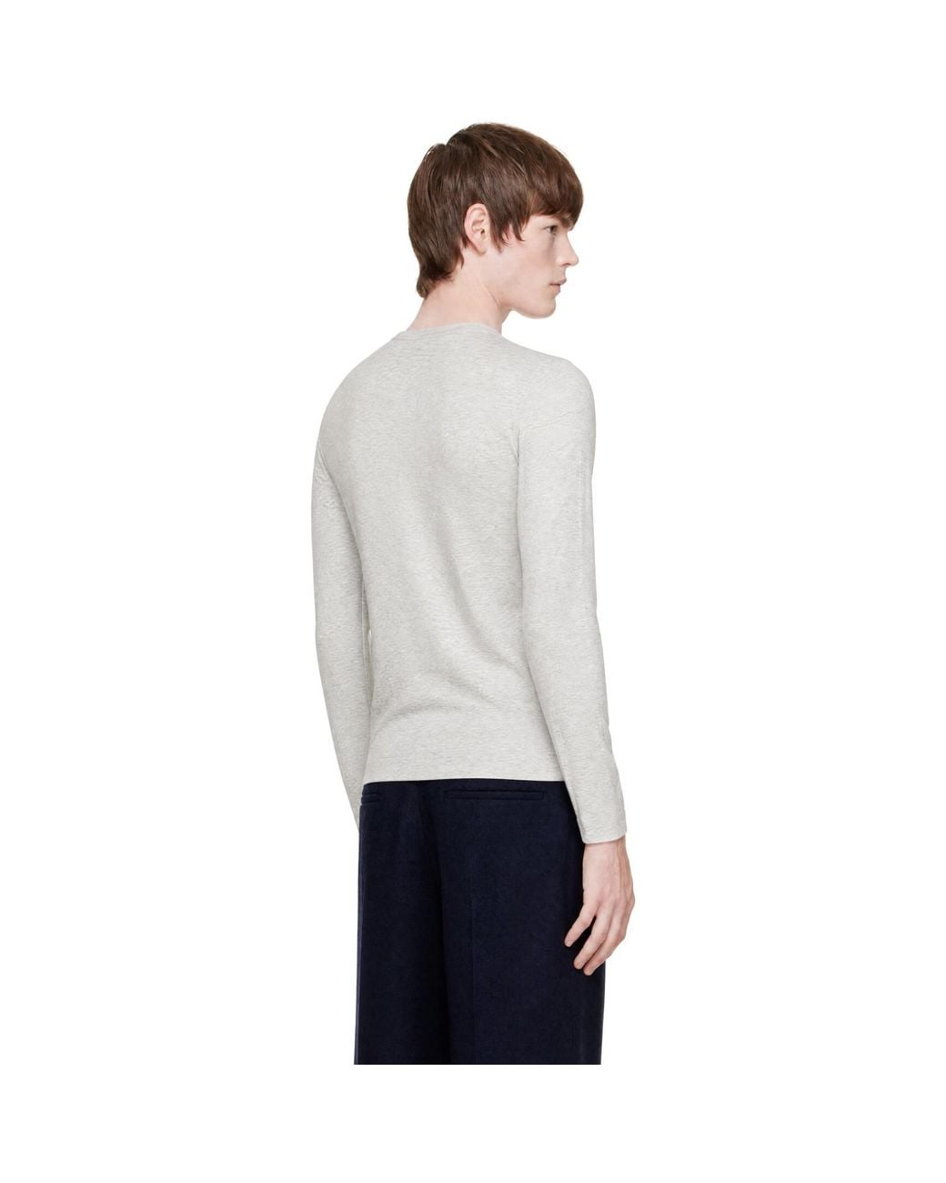 Dries Van Noten Gray Fitted Jersey Cardigan for men
