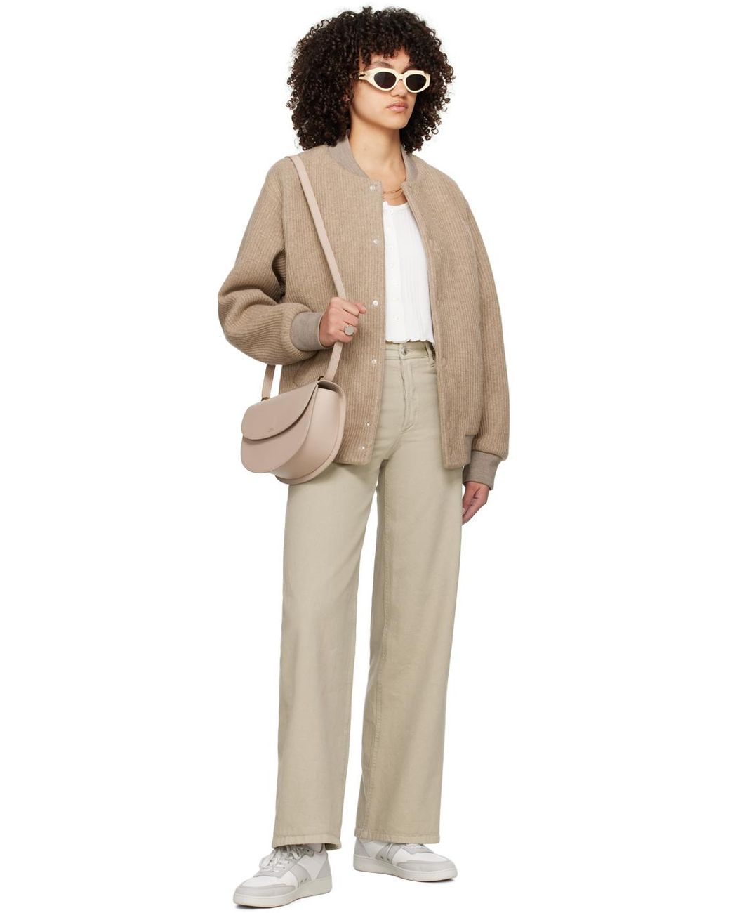 【関税込み】A.P.C. ベージュ Mick ボンバージャケット apc-BAA-Beige-Mick-Bomber-