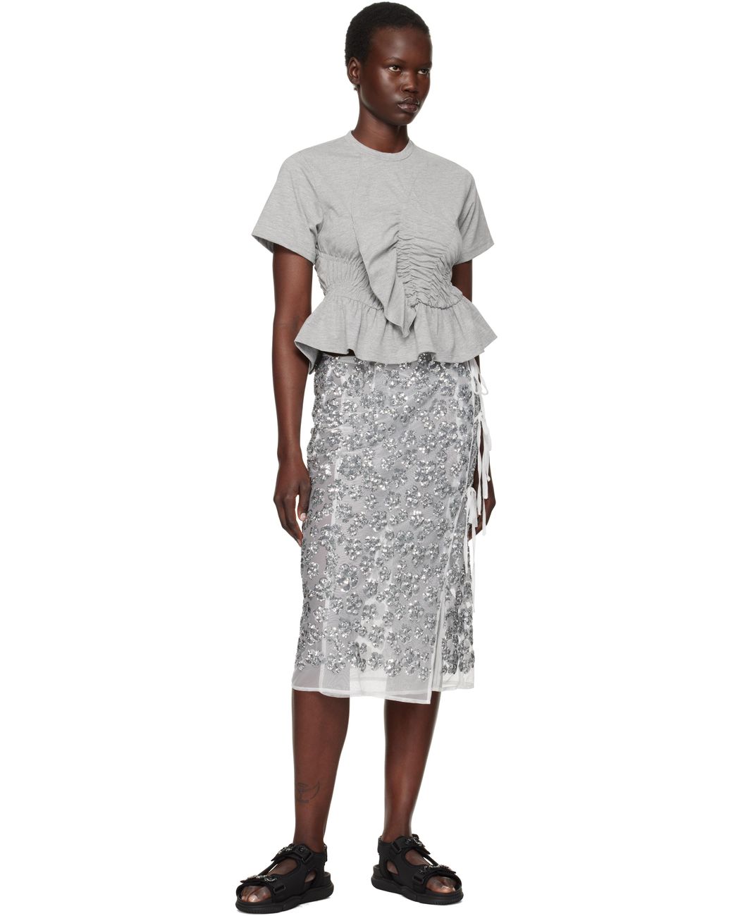Cecilie Bahnsen グレー Ace Tシャツ | Lyst