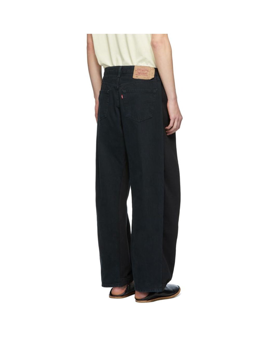 Bless Ssense Exclusive Black Denim Overjoggingjeans Lounge Pants