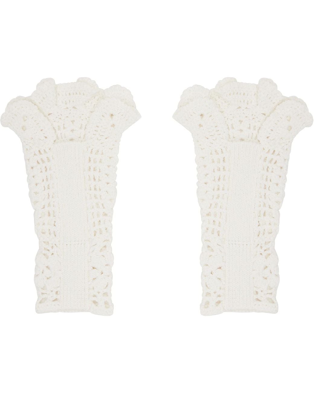 Toga White Lace Arm Warmers