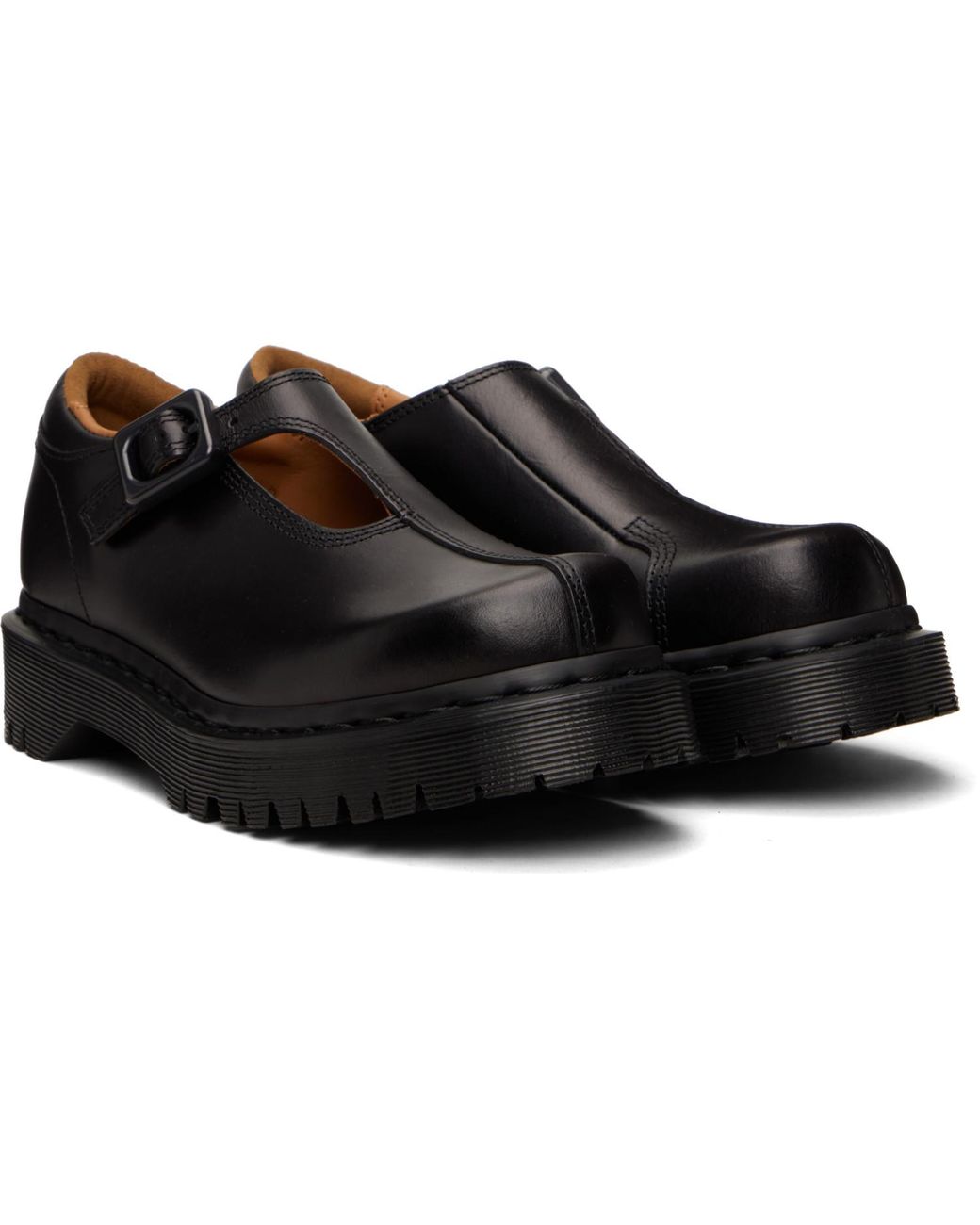Dr. Martens Black Rejena Mary Jane Old Harness Leather Loafers