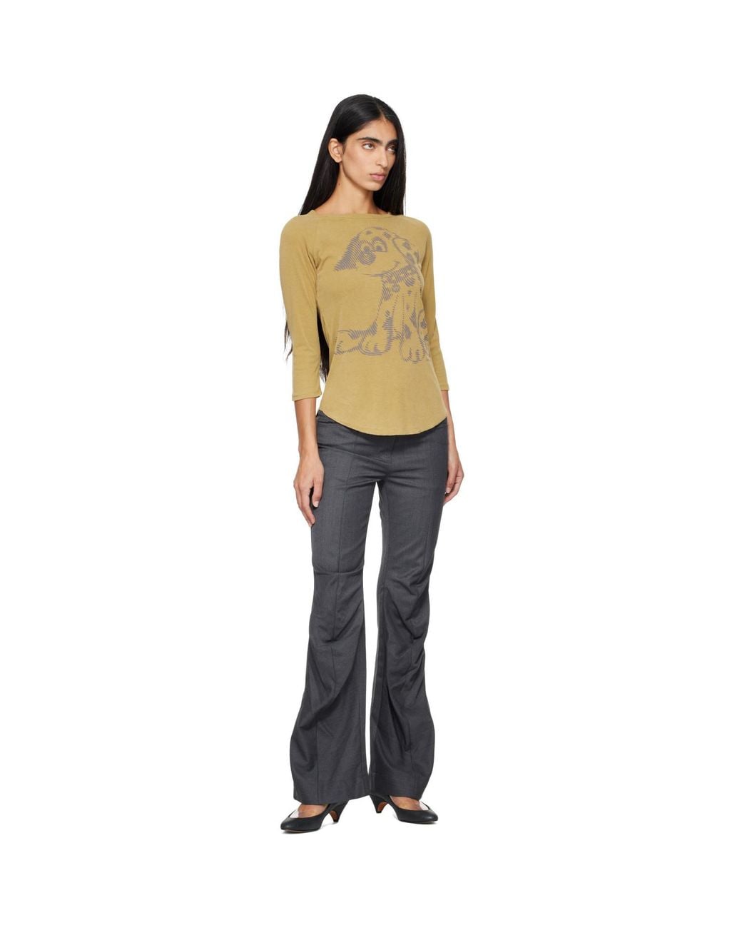 OPEN YY Natural Khaki 'Pet Club' Dalmatian Doodle T-Shirt