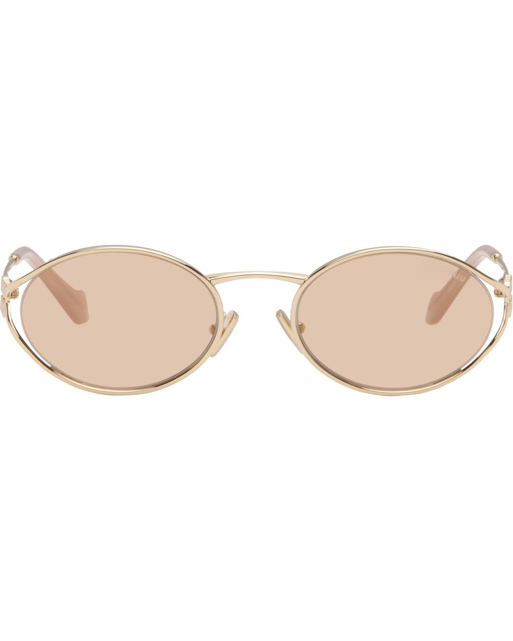 Miu Miu Pink 'Miu Miu Logo' Sunglasses