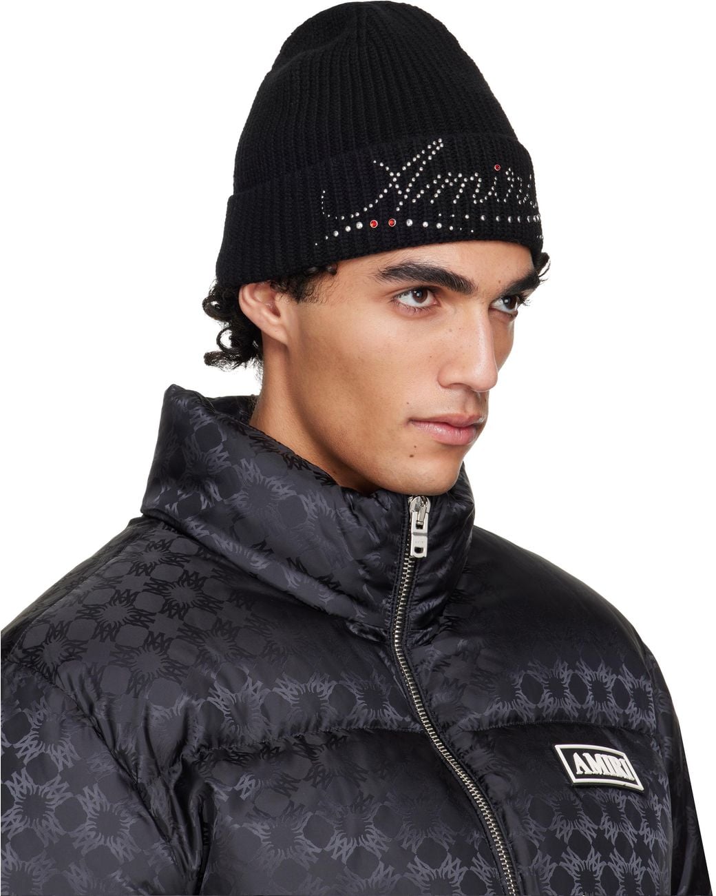 Amiri Black Stud Beanie for men