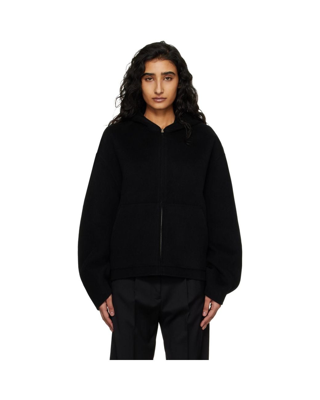 Acne Black Cashmere Hoodie