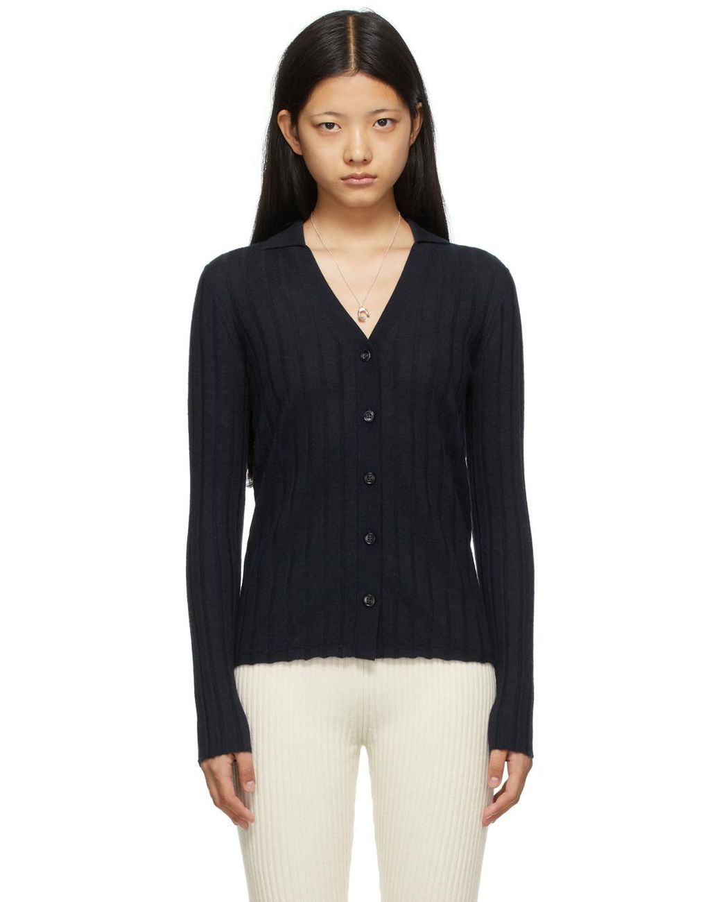 Lisa Yang Cashmere 'the Indya' Cardigan in Navy (Blue) | Lyst