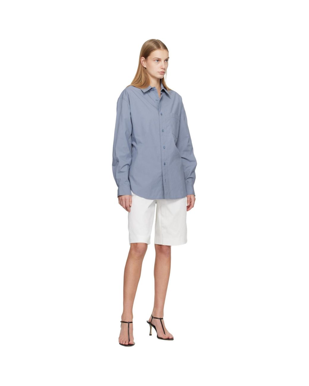 Matteau White Long Chino Shorts