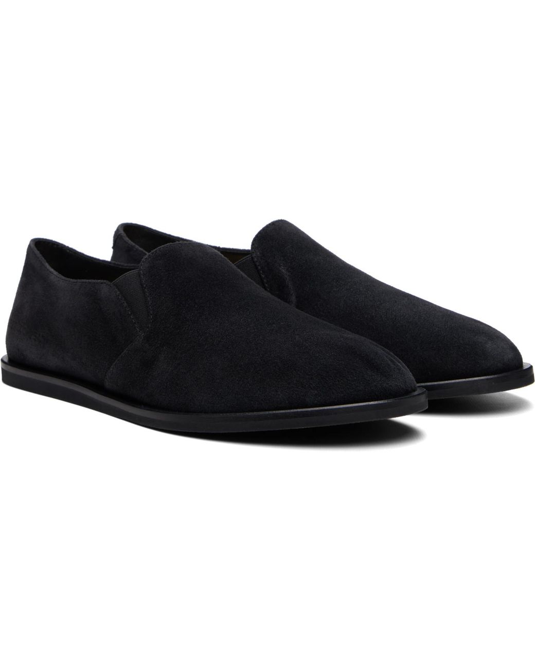 Common Projects Black Suede Slip-On Loafers for men