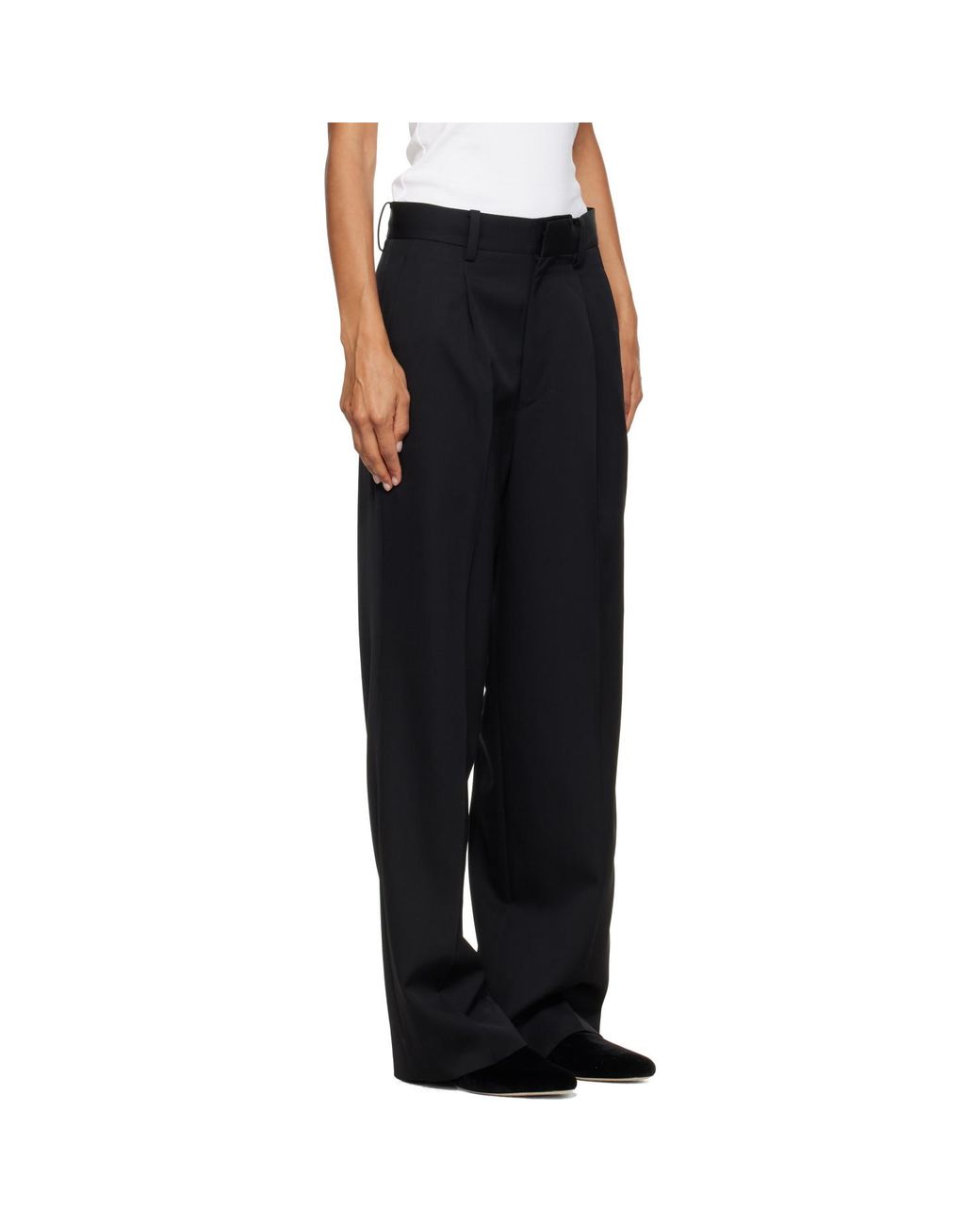 Ssstein Black Straight Trousers