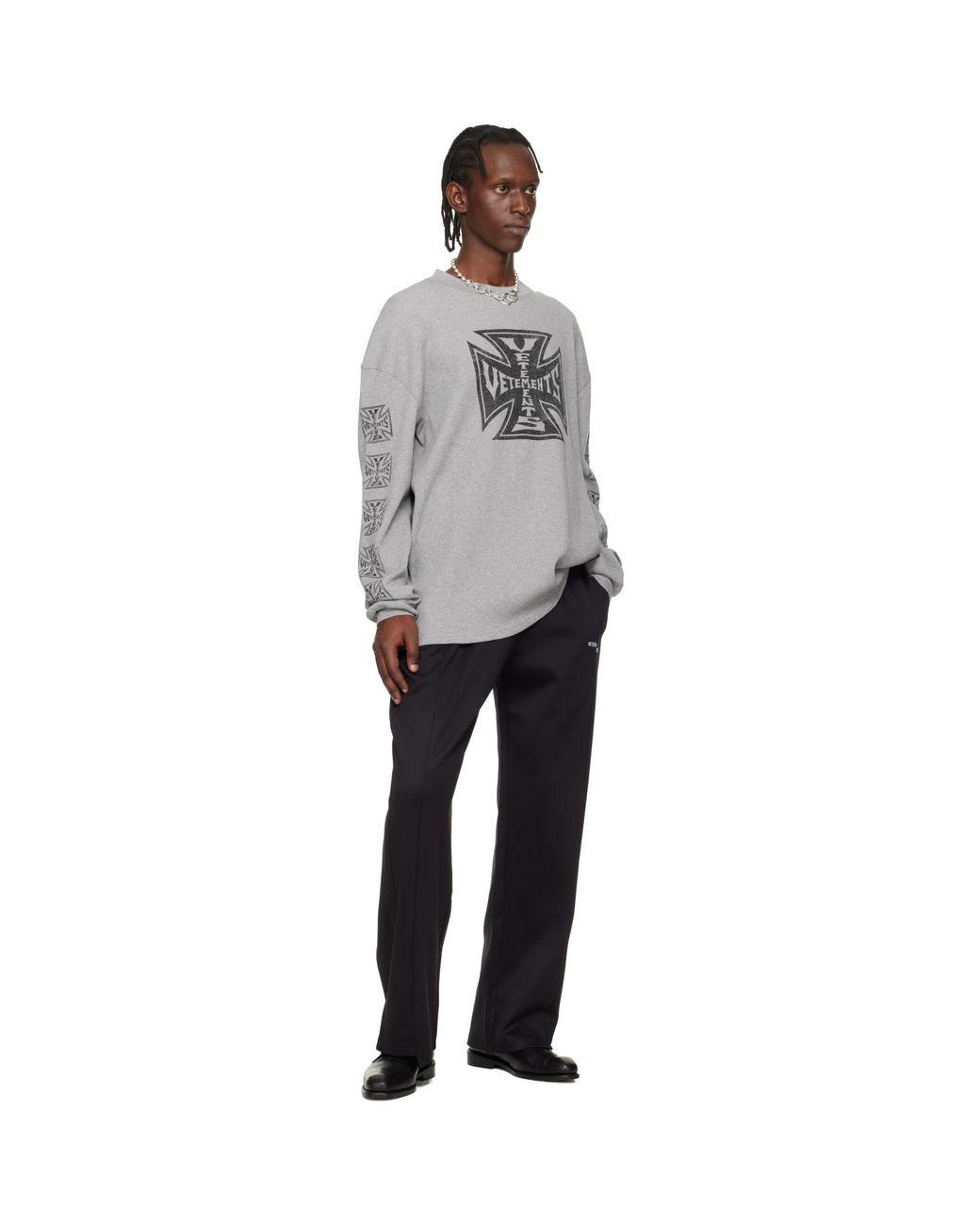 Vetements Black Cut-Up Athletic Sweatpants for men