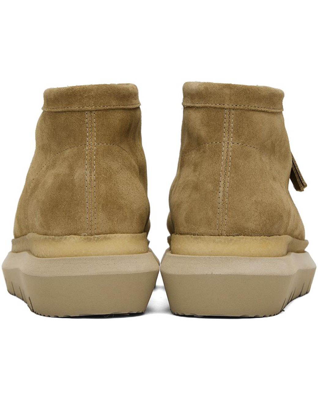 Sacai Men's x Clarks Originals Hybrid Wallabee in Black Sacai