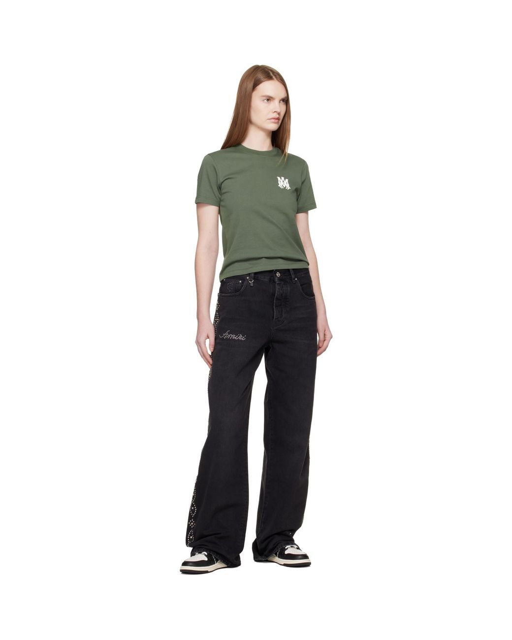 Amiri Black Skel-Top Low Sneakers