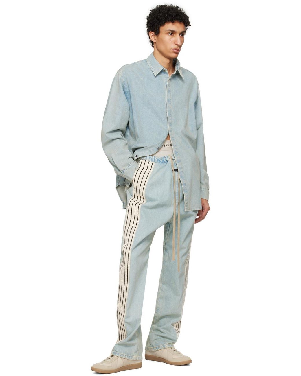 【関税込み】Fear of God ブルー フェード デニムシャツ Fear of Godのブルー ベンチレーション デニムシャツがセール中