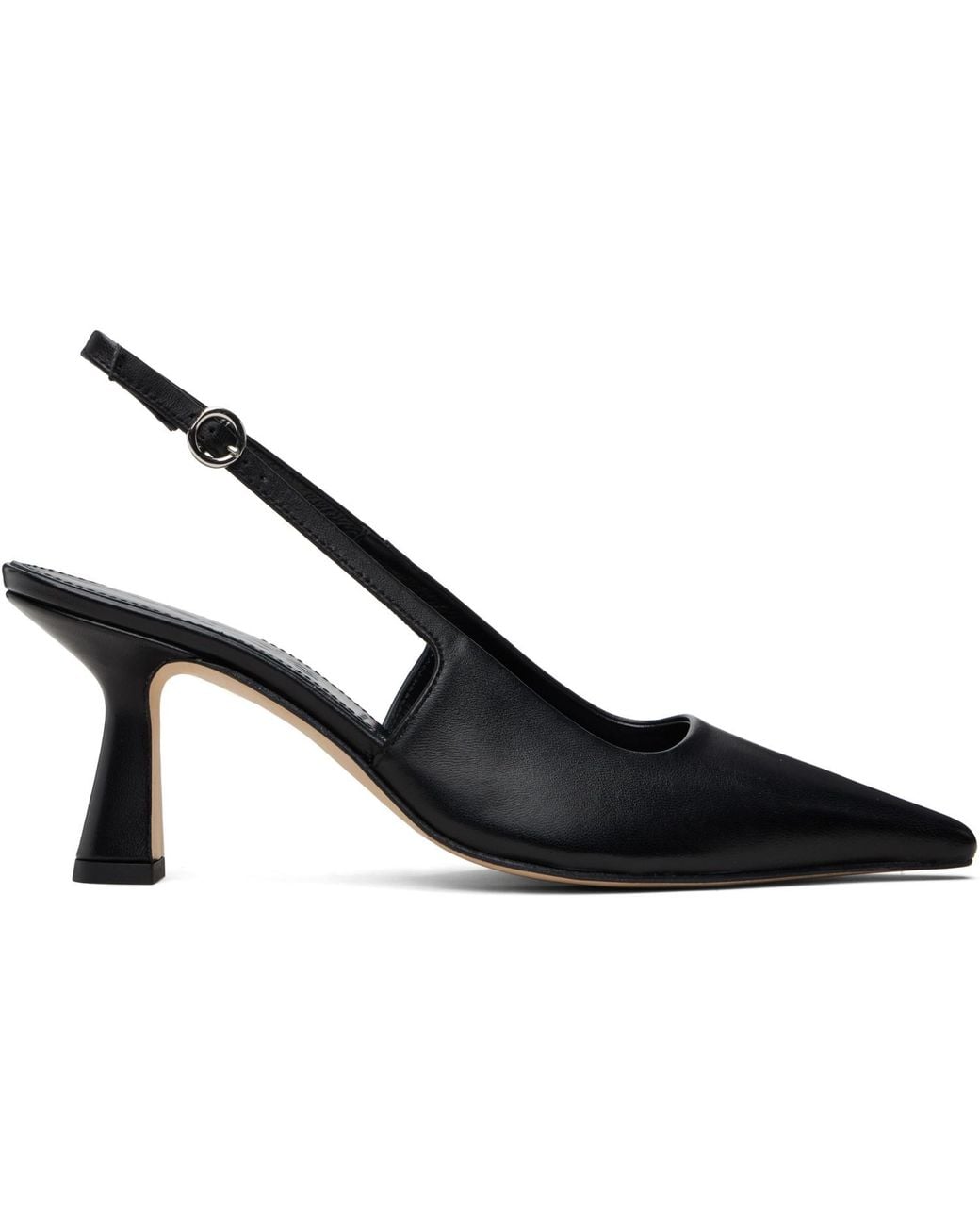 Aeyde Black Fernanda Slingback Heels