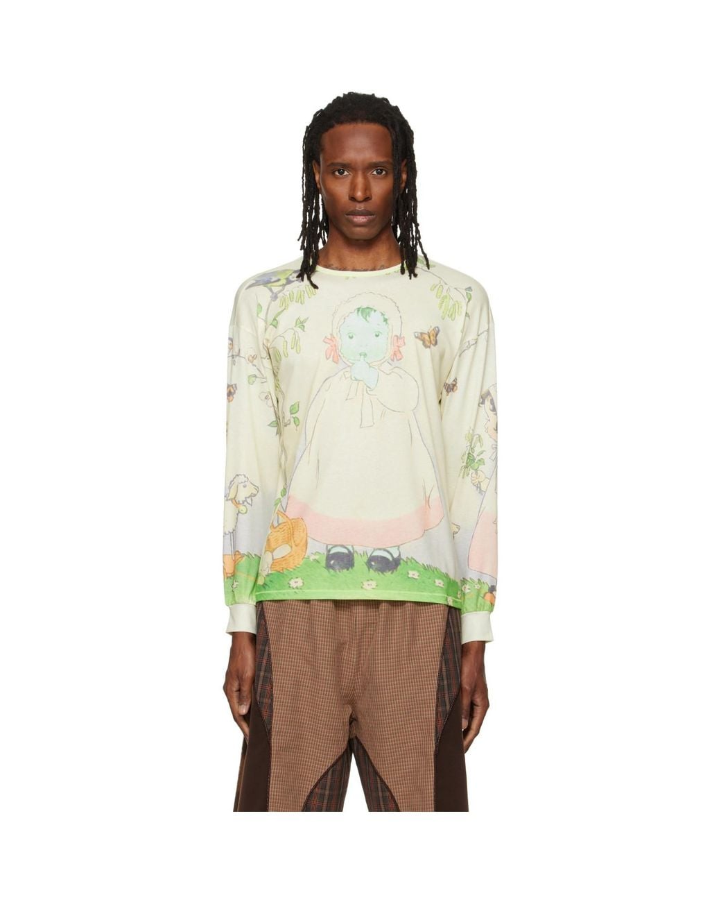 Chopova Lowena Green Woodland Oversized T-Shirt for men