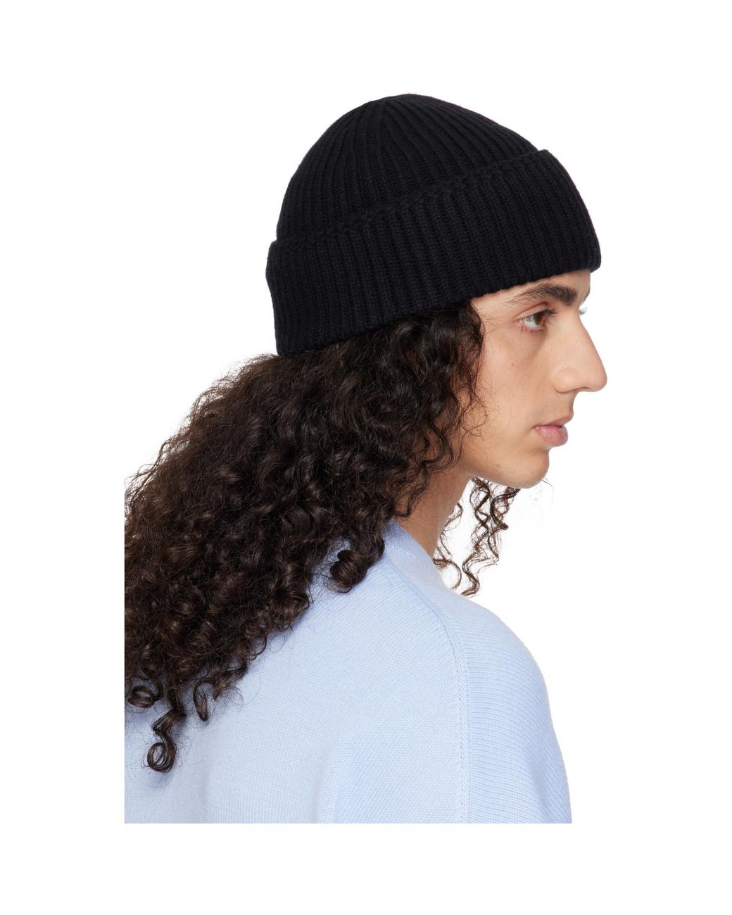 YACAIA Blue Y-0004 Merino & Cashmere Beanie for men