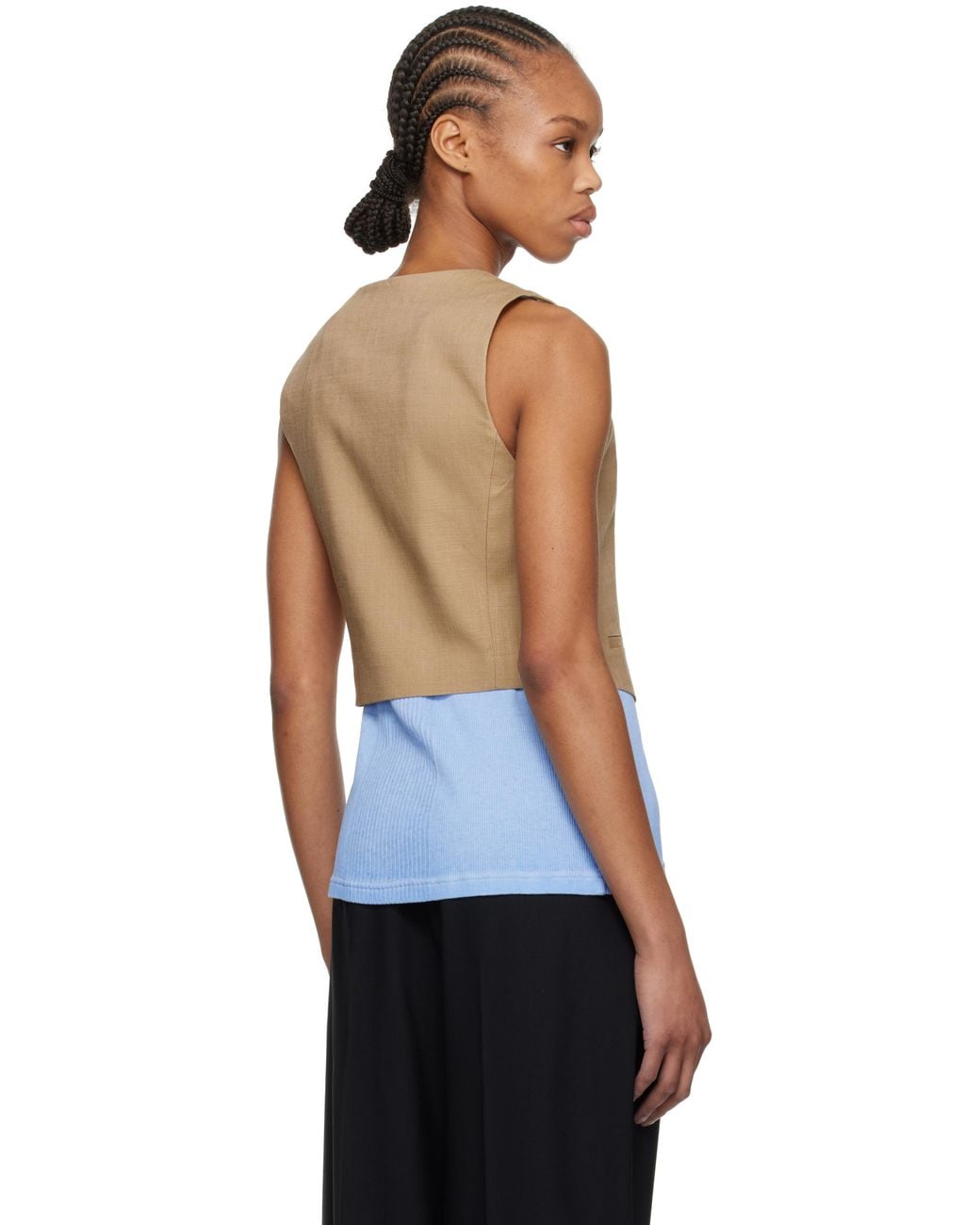 MSGM Black Button Vest