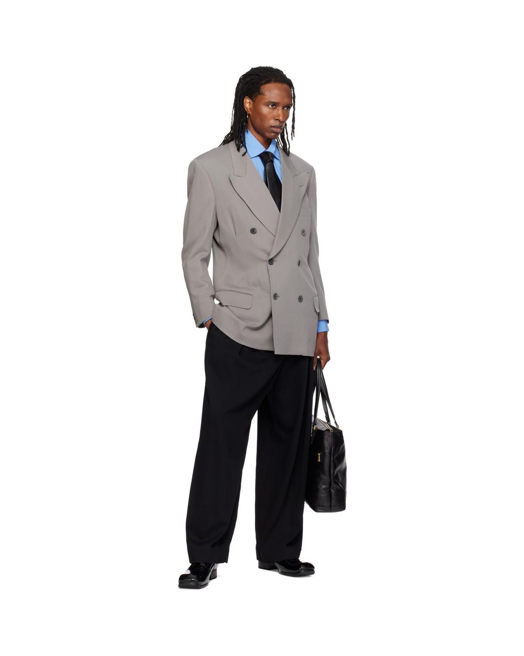 SOSHIOTSUKI Gray 80S Classic 6B Shaped Blazer for men