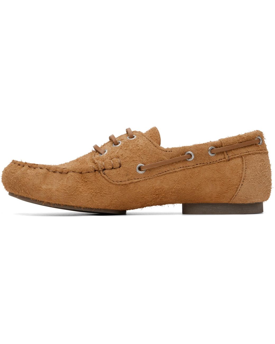 A.P.C. Brown Tan Camille Boat Shoes